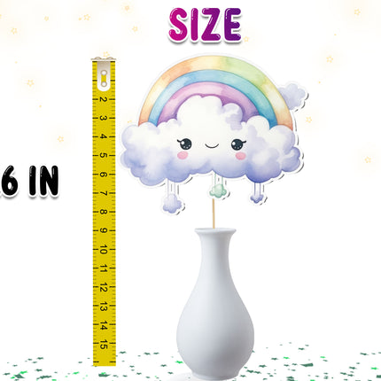 Rainbow and Cloud-Themed Party Centerpiece – 5 PCS Perfect for Baby Showers and Kids’ Parties
