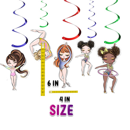 Gymnastic Girls Streamers 10 pcs - Fun Gymnastics Party Decorations