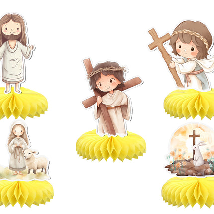 Jesus Honeycombs 5 pcs - Inspirational Party Decorations