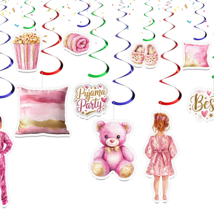 Sleepover Pajama Party Hanging Streamers - 10 Pcs | Besties Slumber Party Decor
