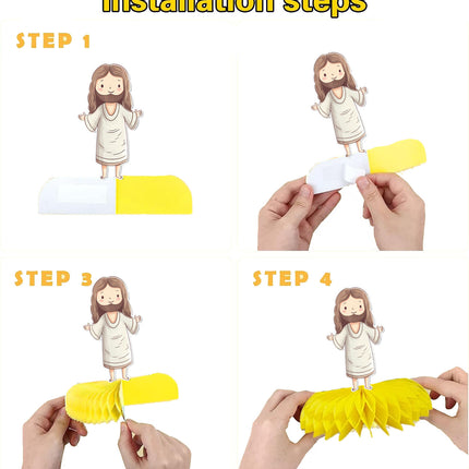 Jesus Honeycombs 5 pcs - Inspirational Party Decorations