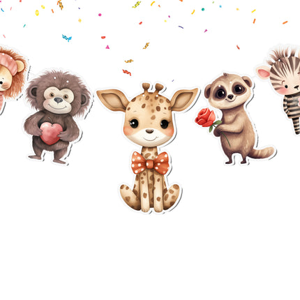 Safari Animals 5 pcs Banner