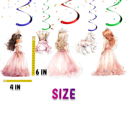 Princess Streamers 10 pcs - Magical Fairy Tale Party Decorations
