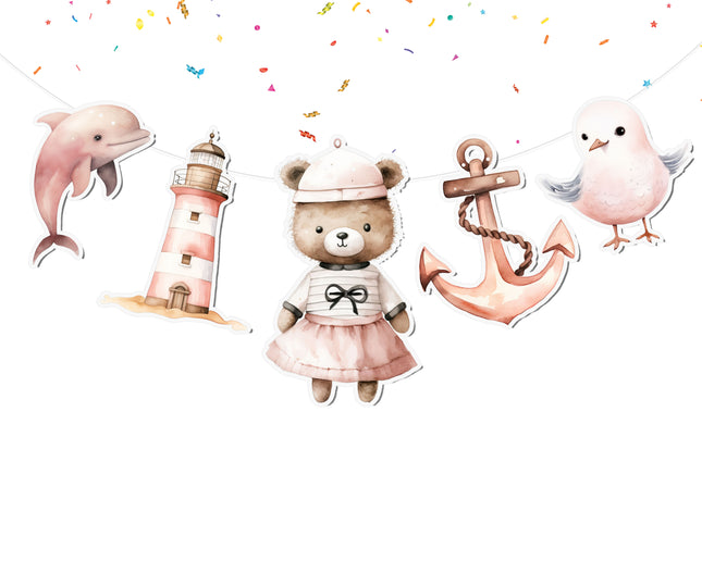 Pink Sailor 5 pcs Banner 