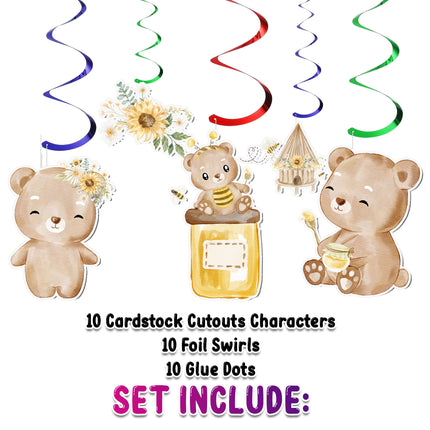 Honey Bear Streamers 10 pcs