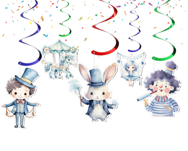Blue Circus Streamers