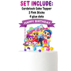 True and the Rainbow Kingdom Cardstock Cake Topper - The Perfect Finishing Touch for Your Themed Cake!