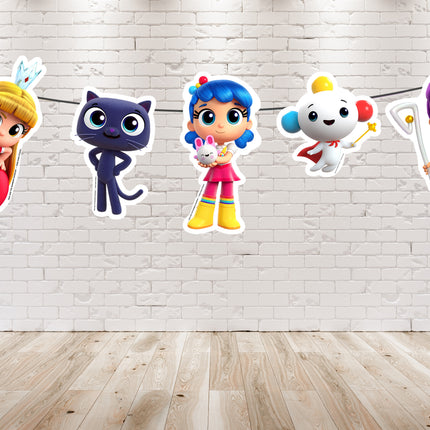 True and the Rainbow Kingdom Cardstock Banner - Brighten Up Your Party with Magical Decor!