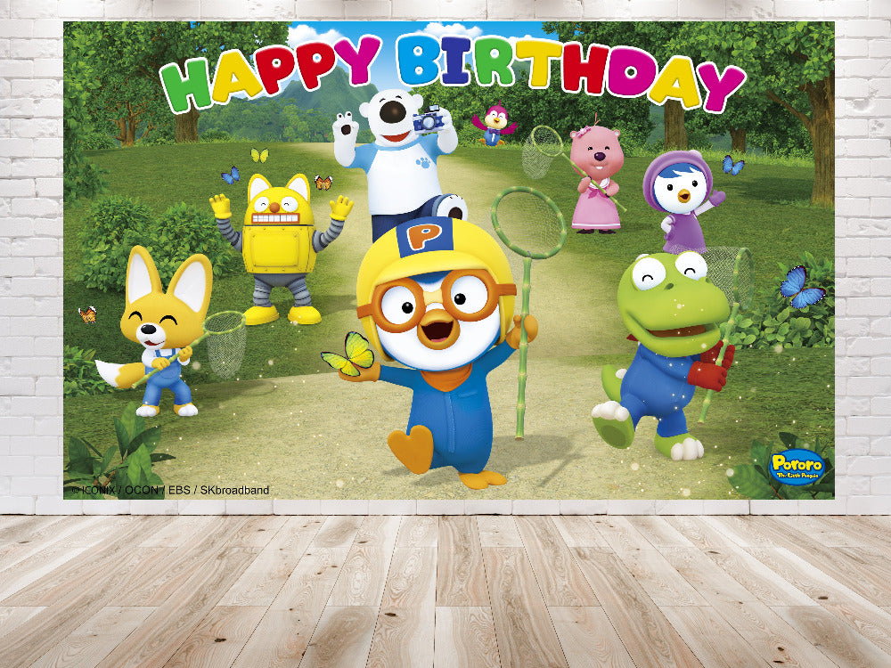 Transform Your Party with 5x3 FT Pororo the Little Penguin Backdrop - A Whimsical Adventure Awaits!