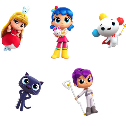 5 Pcs True and the Rainbow Kingdom Wall Stickers - Brighten Up Your Space with Magical Decor!
