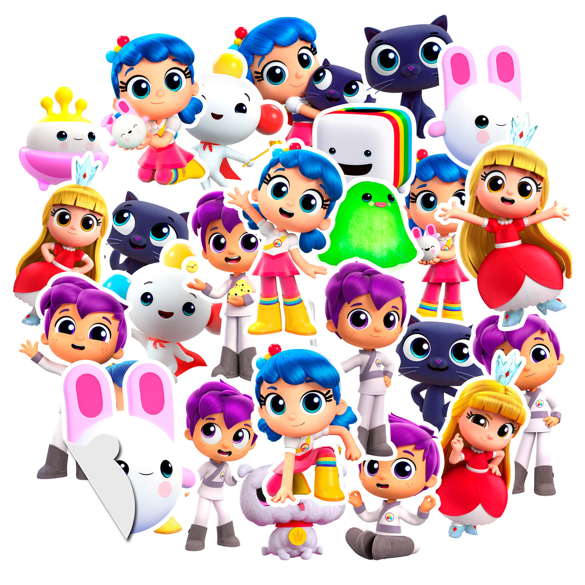 25 Pcs True and the Rainbow Kingdom Vinyl Stickers - Perfect for Fans to Decorate and Express!