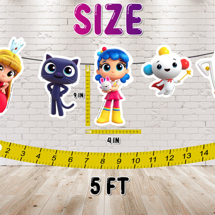 True and the Rainbow Kingdom Cardstock Banner - Brighten Up Your Party with Magical Decor!