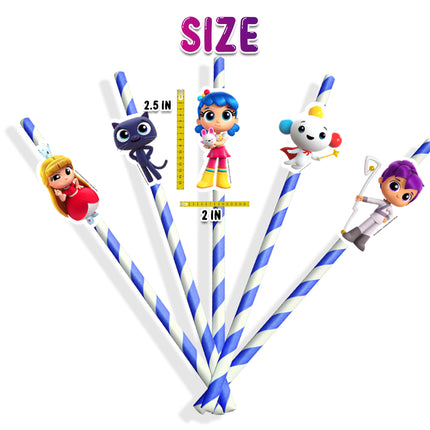 True and the Rainbow Kingdom Paper Straws - Set of 10, Perfect for Themed Parties!