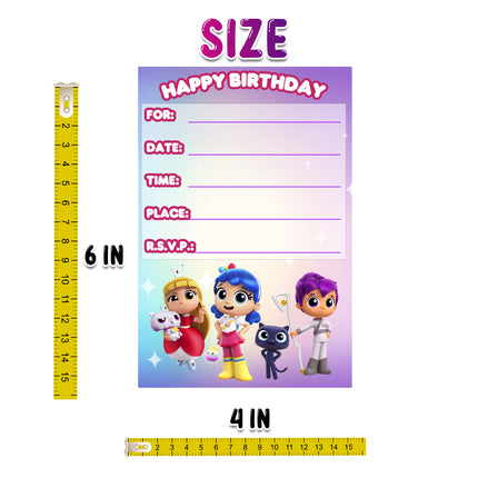 True and the Rainbow Kingdom Invitation Cards - Pack of 10, Perfect for Themed Parties!