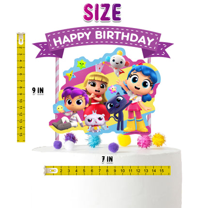 True and the Rainbow Kingdom Cardstock Cake Topper - The Perfect Finishing Touch for Your Themed Cake!