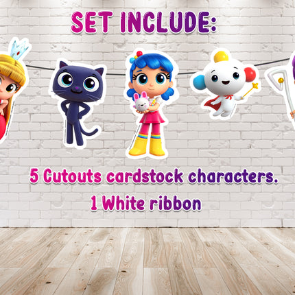 True and the Rainbow Kingdom Cardstock Banner - Brighten Up Your Party with Magical Decor!