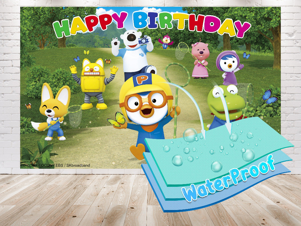 Transform Your Party with 5x3 FT Pororo the Little Penguin Backdrop - A Whimsical Adventure Awaits!