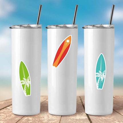 20 Pcs Surfboards Stickers - Catch the Wave with Cool and Vibrant Designs!