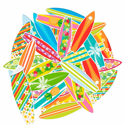 20 Pcs Surfboards Stickers - Catch the Wave with Cool and Vibrant Designs!