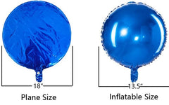 18 Inch Foil Blue Round Balloons - Perfect for Celebrations and Decorations!