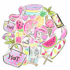 20 Pcs Summer Pool Party Stickers - Dive into Fun with Vibrant and Playful Designs!