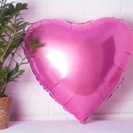 18 Inch Foil Pink Heart Balloons - Romantic and Charming Decor for Special Occasions!