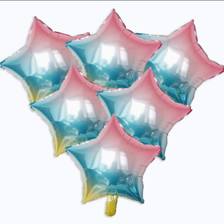 18 Inch Foil Holographic Star Balloons - Add a Sparkling Touch to Your Celebrations!