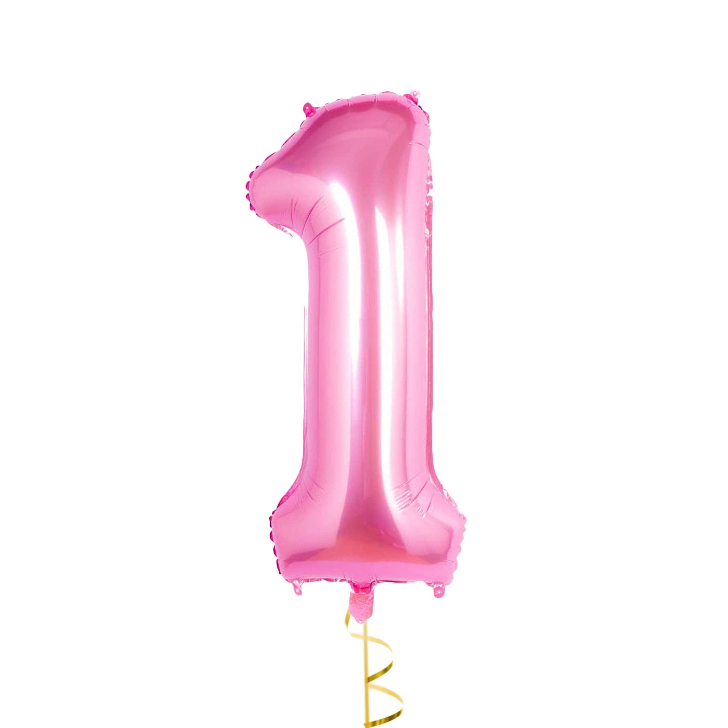 32 Inch Foil Pink One Shaped Balloon - Perfect for First Birthdays and Celebrations!