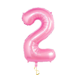 32 Inch Foil Pink Two Shaped Balloon - Celebrate Turning Two in Style!