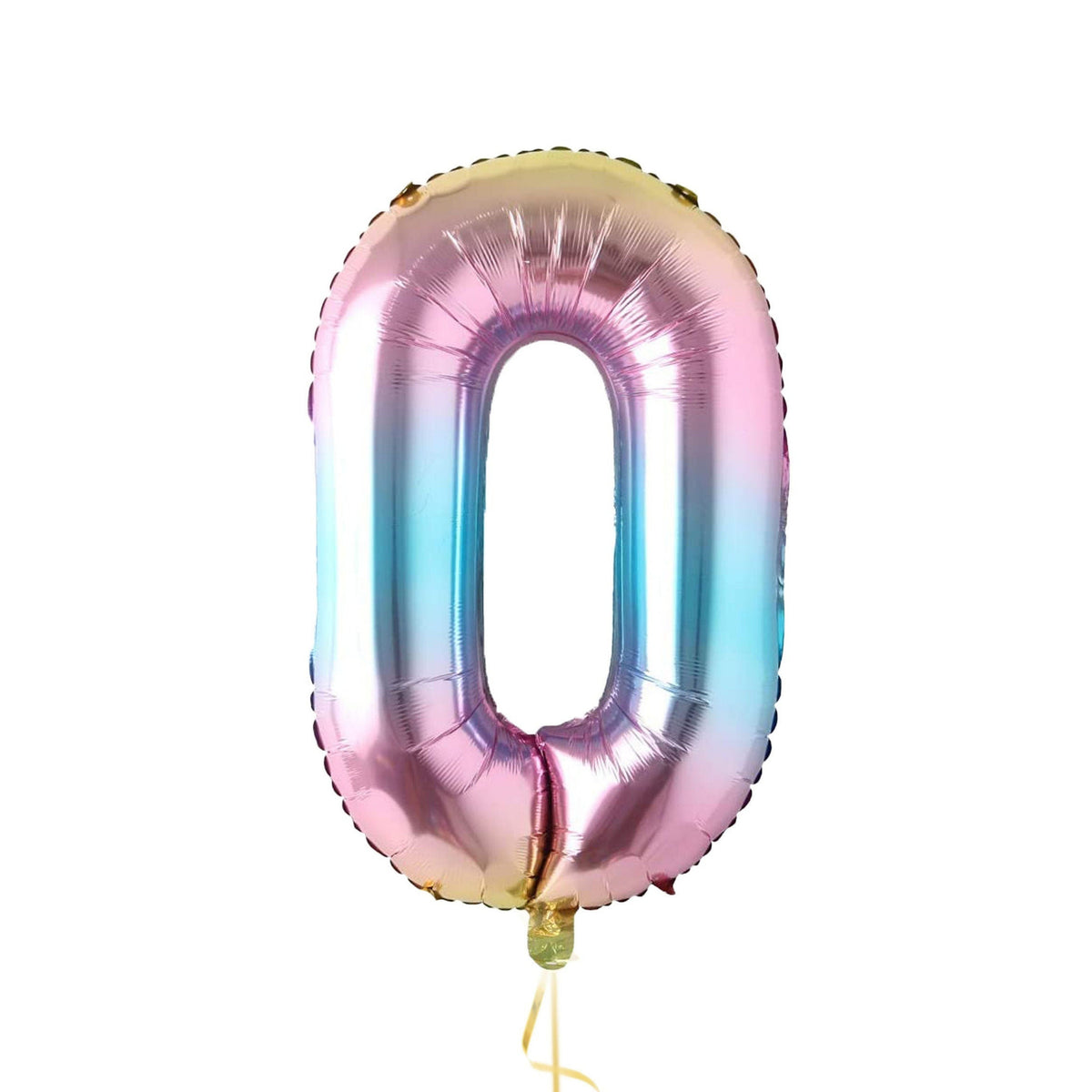 32 Inch Foil Holographic Zero Shaped Balloon - Add a Dazzling Touch to Milestone Celebrations!