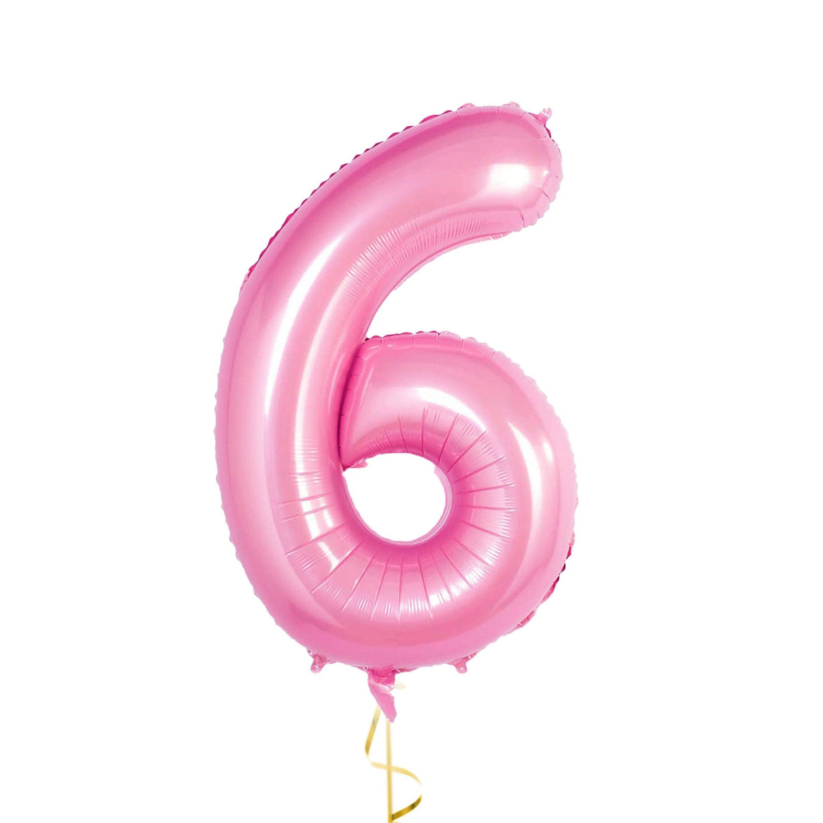 32 Inch Foil Pink Number Six Shaped Balloon - Perfect for Sweet Six Celebrations!