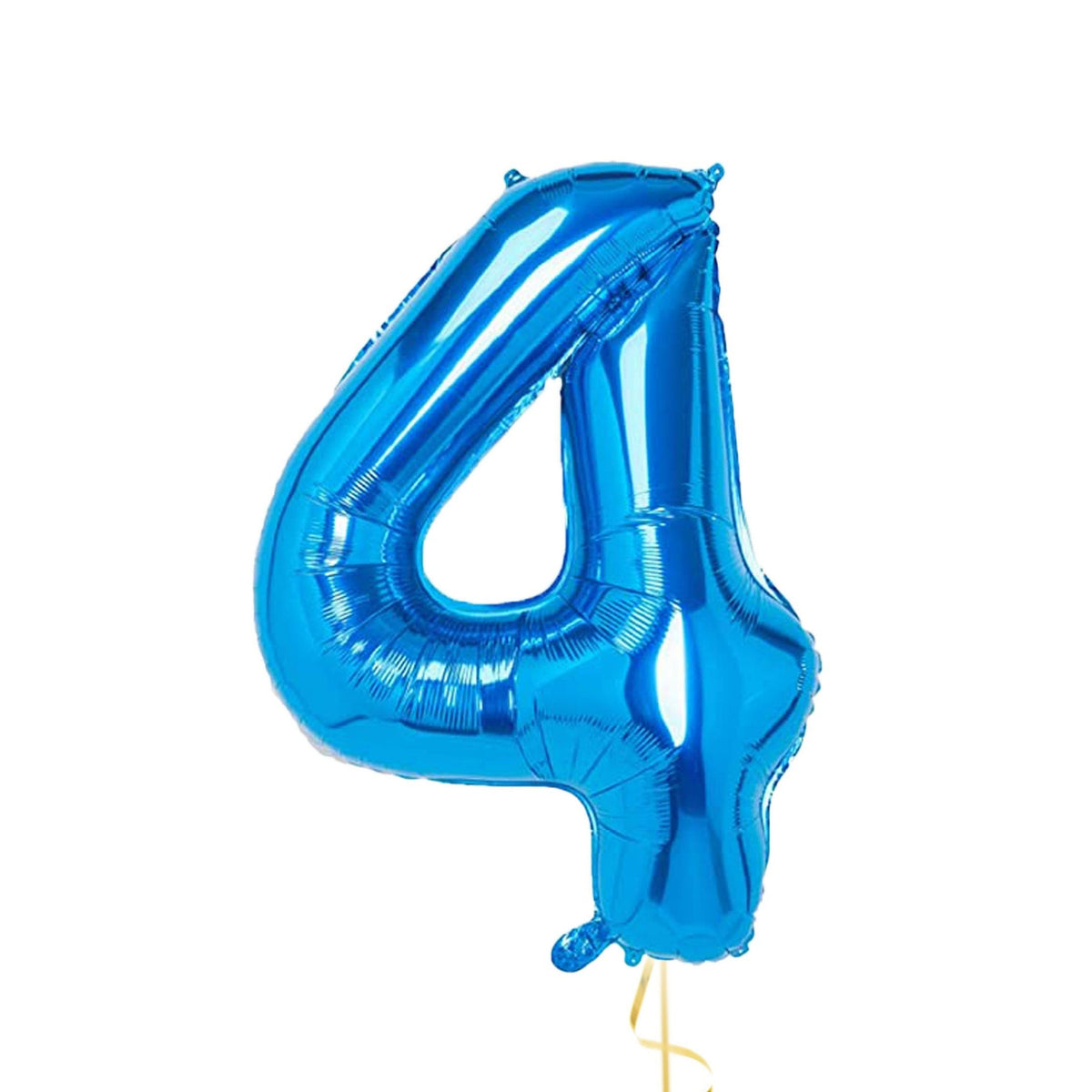 32 Inch Foil Blue Number Four Shaped Balloon - Celebrate the Fantastic Fours!