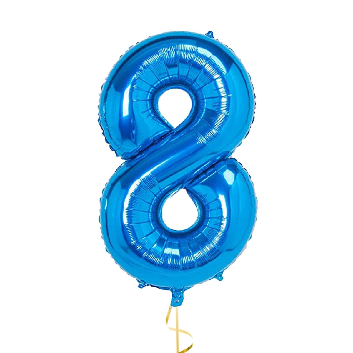 32 Inch Foil Blue Number Eight Shaped Balloon - Elevate Your Eight-Year Celebrations!