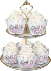 10 Pcs Cute Dolls Cupcake Wrappers - Perfect for Themed Parties and Special Occasions!