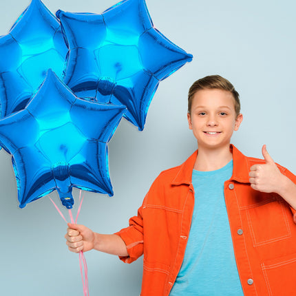 18 Inch Foil Blue Star Balloons - Perfect for Adding Sparkle to Your Celebrations!