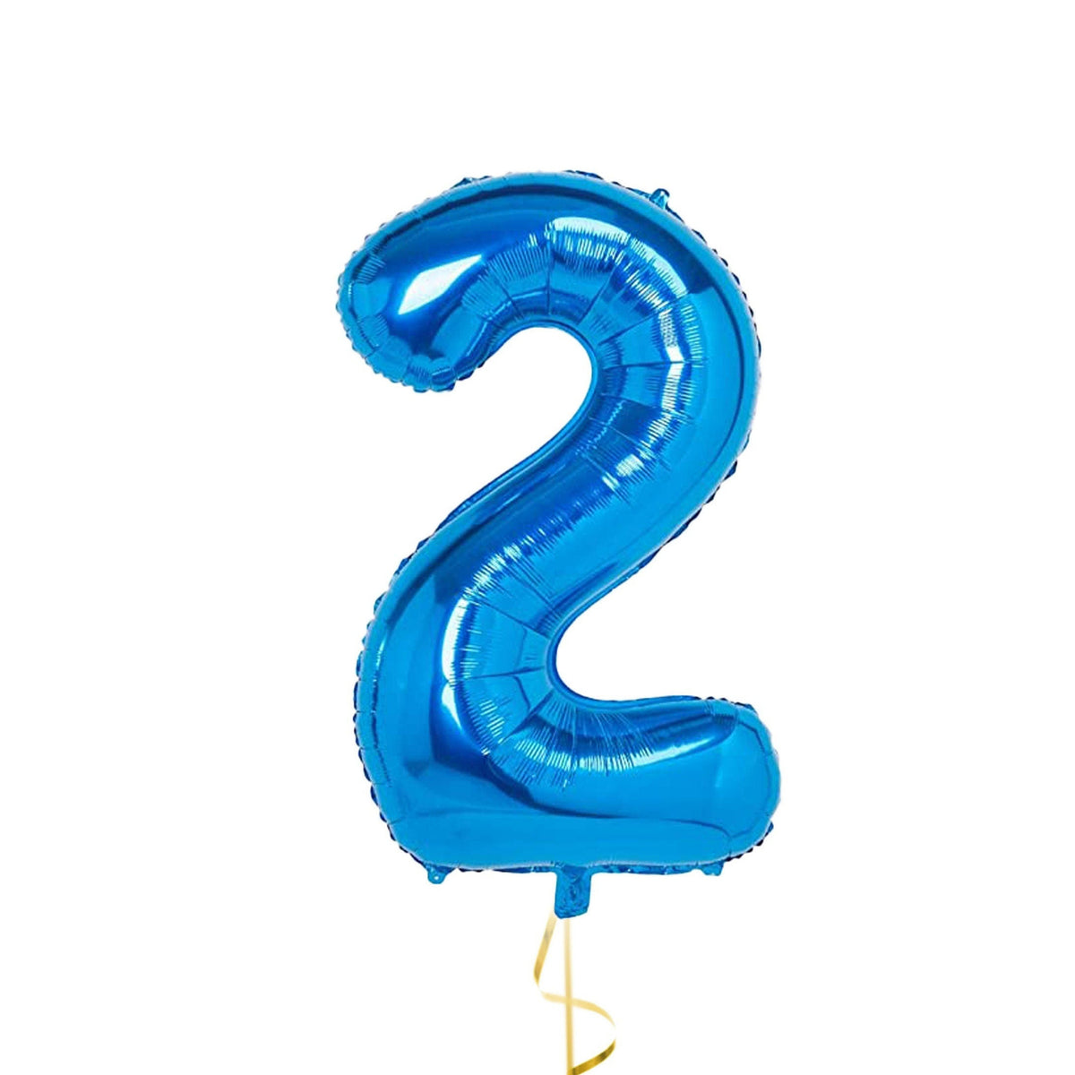 32 Inch Foil Blue Two Shaped Balloon - The Perfect Addition for Celebrating Terrific Twos!