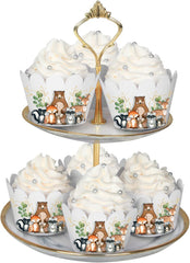 Woodland Animals Cupcake Wrappers - Set of 10, Perfect for Enchanting Forest-Themed Parties!