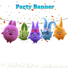 Sunny Bunnies Cardstock Banner - Brighten Your Party with Playful Fun!